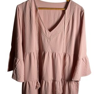 Pink Tiered Boho Dress